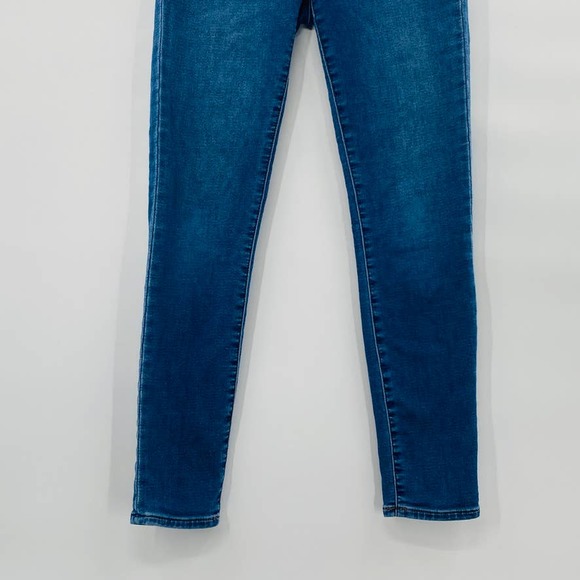 J. Crew 9" High-rise Jeggings In Medium Blue Soft Wash Stretch Knit Size 25 - Picture 5 of 12